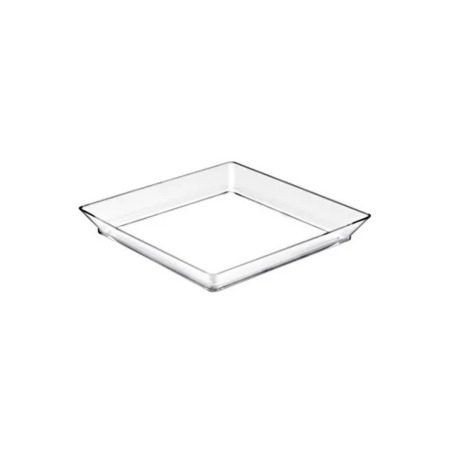 Vassoio Medium Plate Trasparente 13x13 cm | DAC Forniture