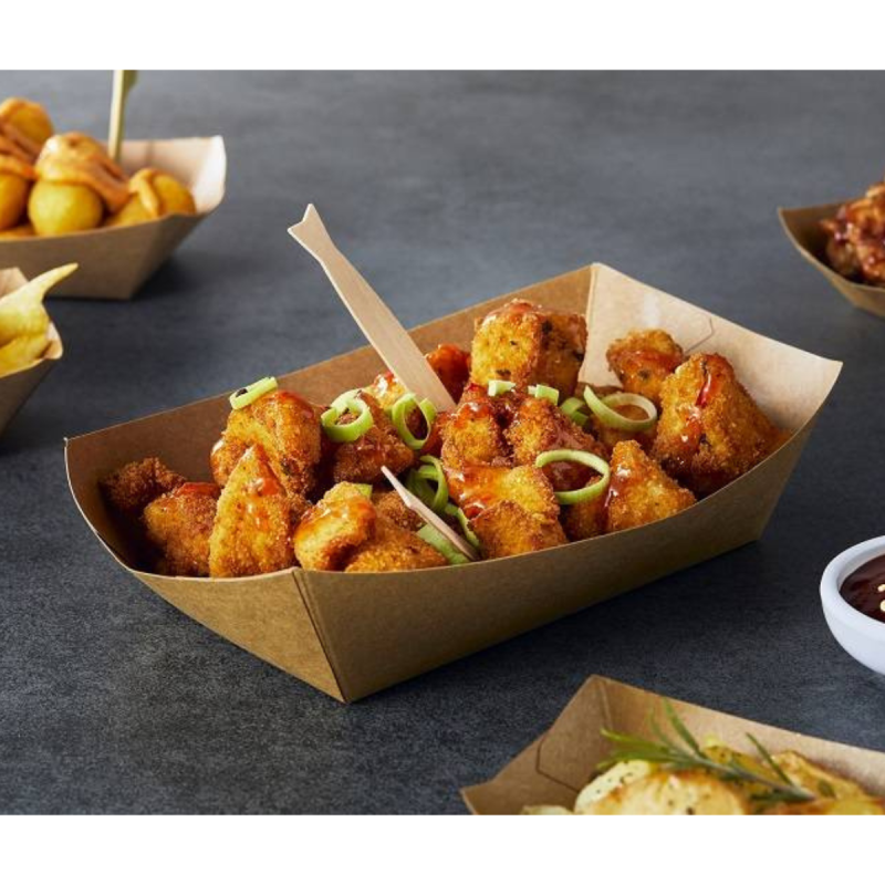 Vaschetta Fritti KRAFT/PE Avana 13x8,5x3,5 cm | DAC Forniture