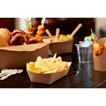 Vaschetta Fritti KRAFT/PE 14x11x4 cm | DAC Forniture