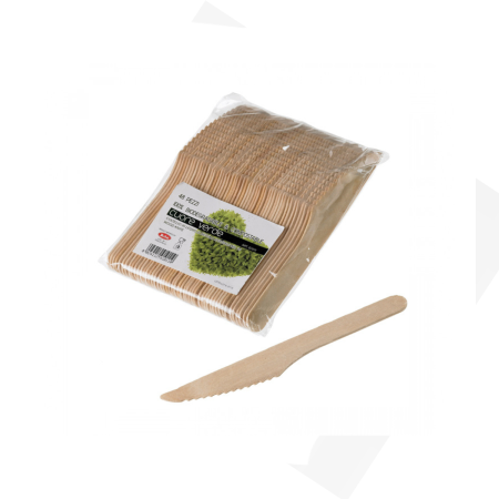 Coltello in Legno 16 cm 48 pz | DAC Forniture