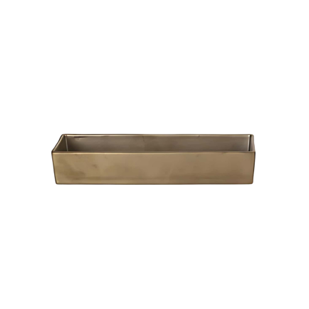 Coppetta Rettangolare Etna Gold Matt 18x6x3,2 cm | DAC Forniture