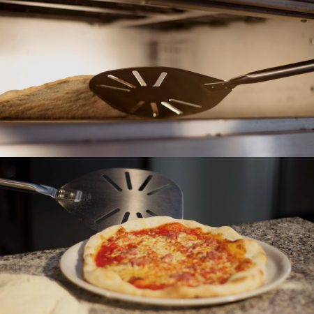 Palettino Pizza Inox Forato Ø 23 cm Rinforzato Gi.Metal | DAC