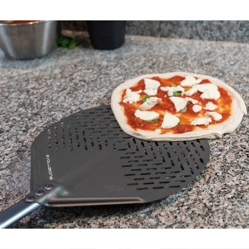 Pala Pizza Tonda Forata Ø33 cm Evoluzione S.H.A. Manico 150 cm | DAC