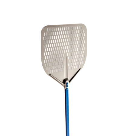 Pala Pizza Alluminio Forata 33x33 Manico 30 cm Gimetal | DAC Forniture