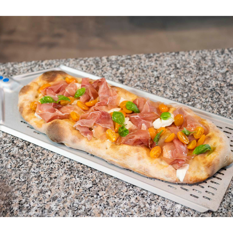 Pala Pizza a Metro Perforata 40x80 cm Manico 120 cm Gimetal | DAC