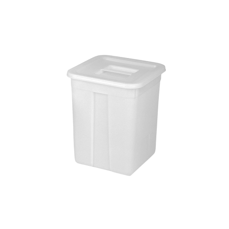 Contenitore Alimentare HDPE Quadrato 60 Lt con Coperchio | DAC