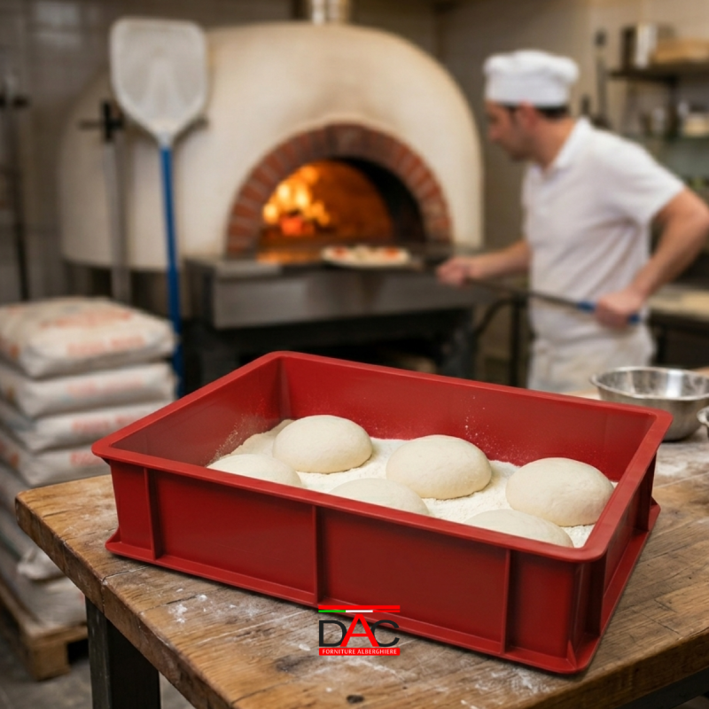 Vaschetta Porta Panetti 40x30x10 cm Rossa | DAC Forniture