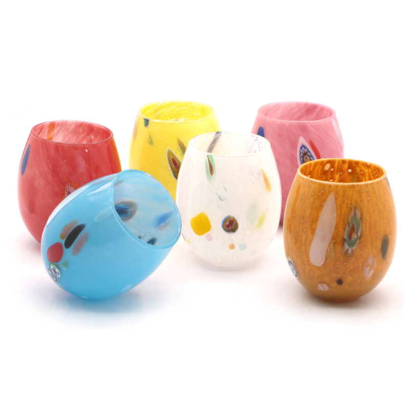 Bicchiere Acqua Murano 35 cl Made in Italy – Colori Assortiti