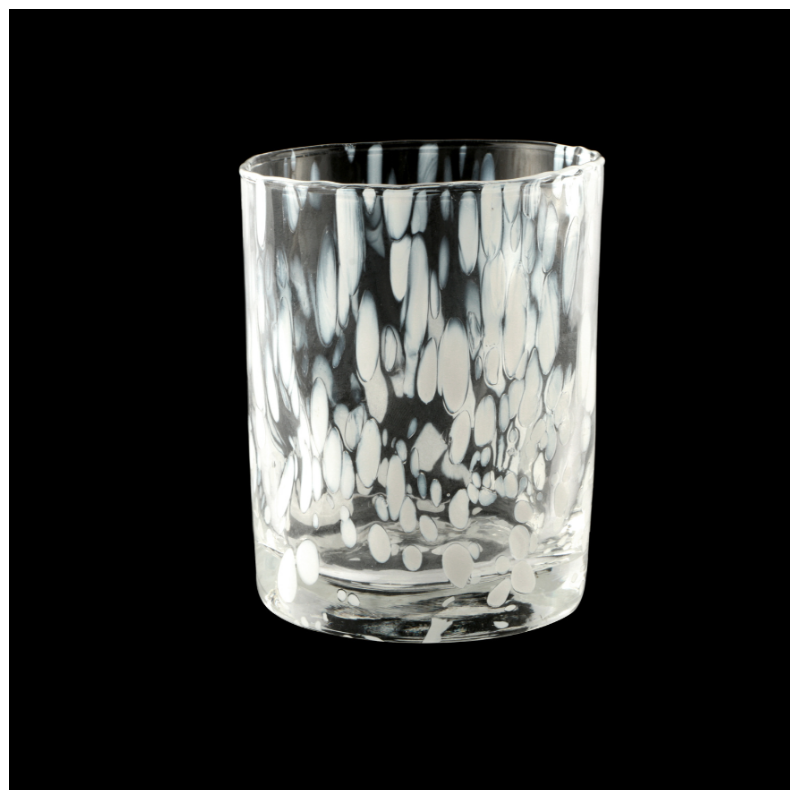 Bicchiere Acqua 33 cl Nero Stile Murano | Vetro Artistico