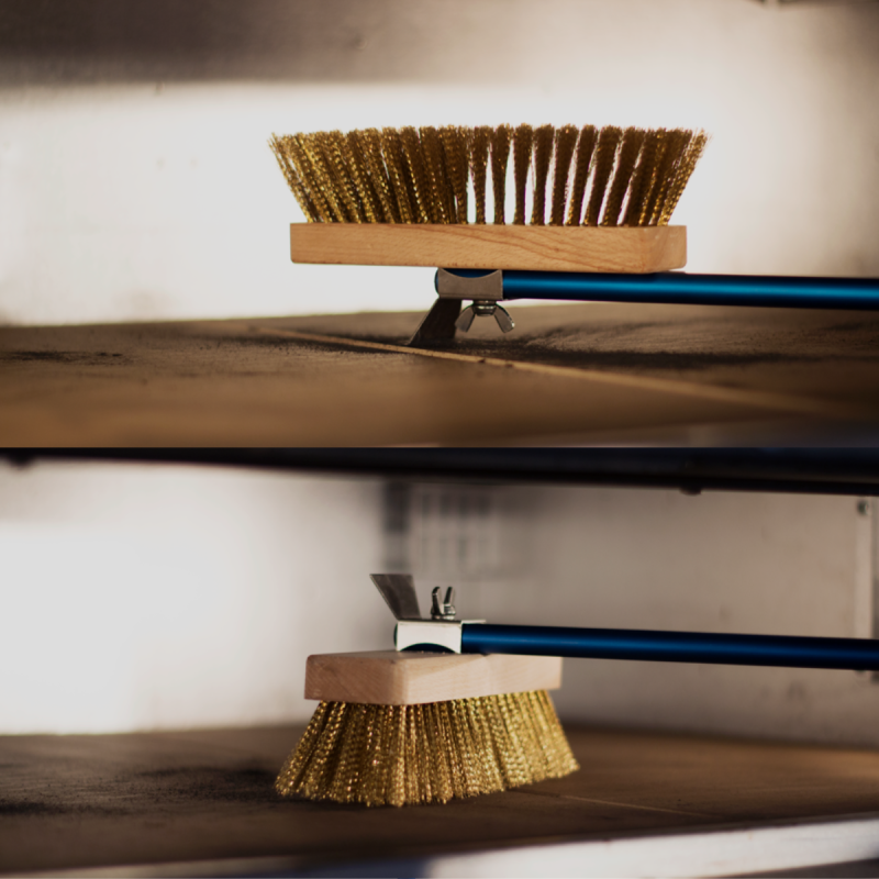 Spazzola Orientabile Grande Forni Setole Ottone Manico 1,5 mt | DAC