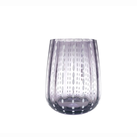 Bicchiere Per Acqua in Vetro Soffiato color Glicine| DAC Forniture