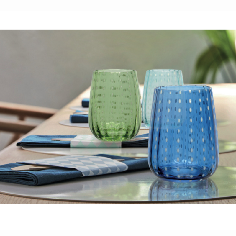 6 Bicchieri Acqua Perlage 36 cl Blu - Elegante e resistente