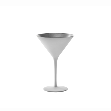 6 Calici cocktail cl 24 Olympic Bianco- Argento - DAC Forniture