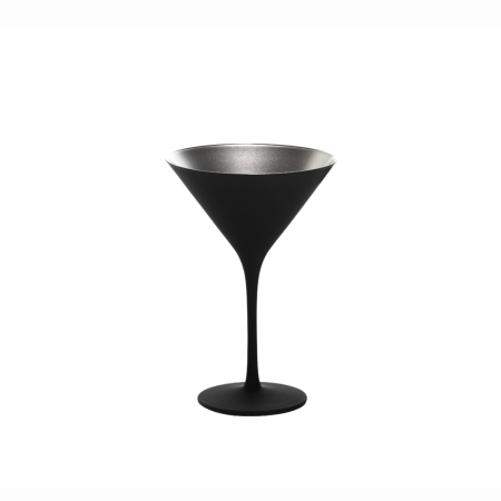 6 Calici cocktail cl 24 Olympic Nero-Argento | DAC Forniture