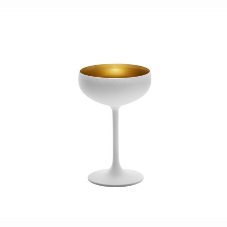 6 Coppe Champagne 23 cl – Olympic Bianco-Oro | DAC Forniture
