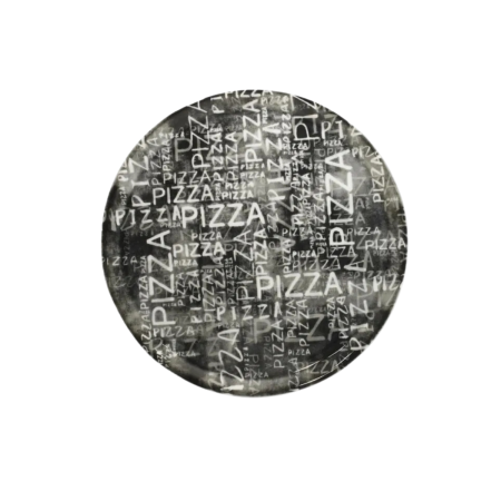 Piatto Pizza Napoli Black & White 33 cm Saturnia | DAC Forniture