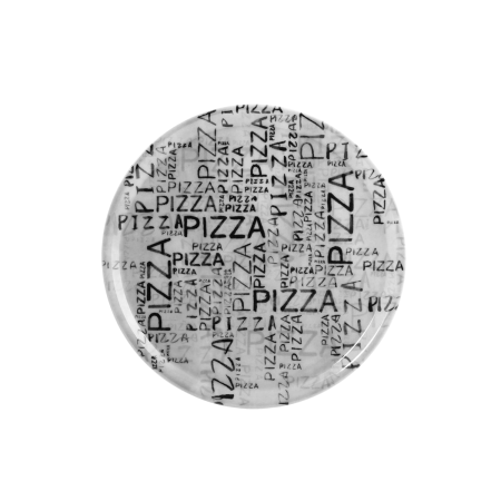 Piatto Pizza Napoli White & Black cm 33 Saturnia | DAC Forniture