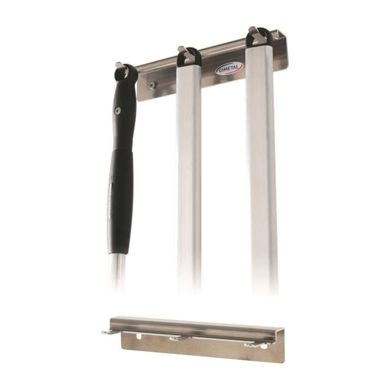 Appendipala a Muro 3 Posti Alluminio 21x7 cm | DAC Forniture