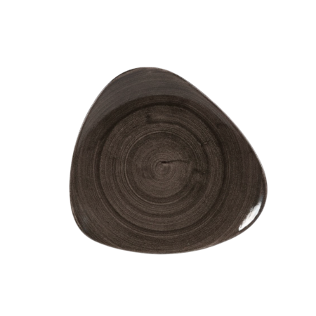 Piatto Piano Triangolare Nero 31 cm | DAC Forniture
