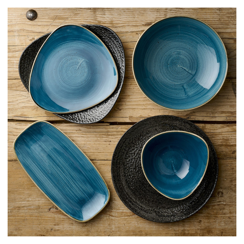 Ciotola Triangolare Churchill Aqueous Lagoon Azzurro 18,5 cm | DAC Forniture