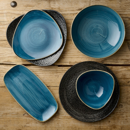 Ciotola Triangolare Churchill Aqueous Lagoon Azzurro 18,5 cm | DAC Forniture