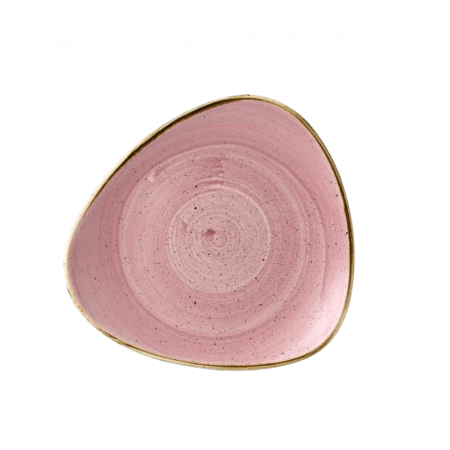 Piatto Fondo Triangolare 23,5 cm Rosa Stonecast Churchill | DAC