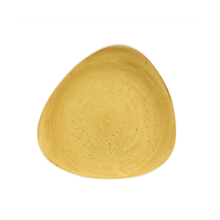 Piatto Piano Triangolare 31 cm Senape Stonecast Churchill | DAC