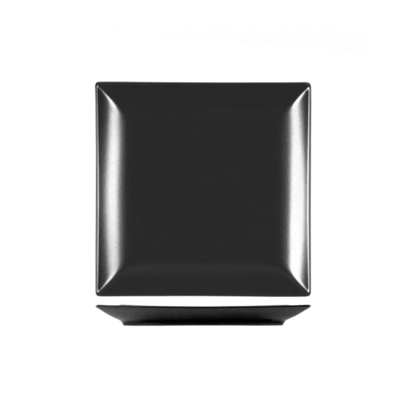 Piatto Piano Nero 24x24 cm Stoneware | DAC Forniture