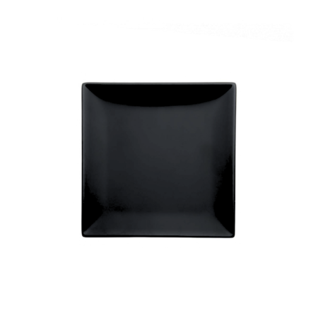 Piatto Piano Quadrato Boston Nero 27x27 cm | DAC Forniture