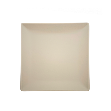 Piatto Piano Quadrato Monaco Stoneware Sabbia 24x24 cm | DAC Forniture