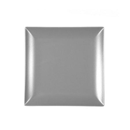 Piatto Piano Quadrato Monaco Boston Stoneware Grigio 24x24 cm | DAC