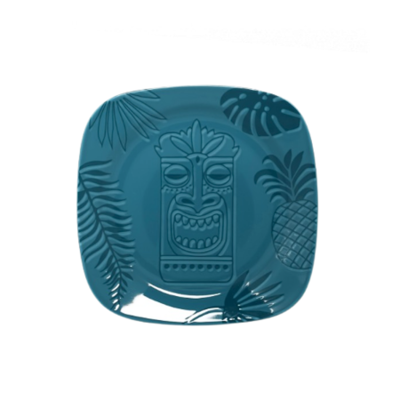 Piatto Piano Quadrato Aztek 27 cm Turkis | DAC Forniture