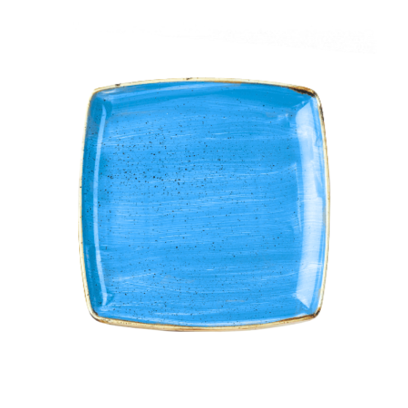Piatto Quadrato Stonecast Churchill 26,8 cm Blu Puntinato | DAC