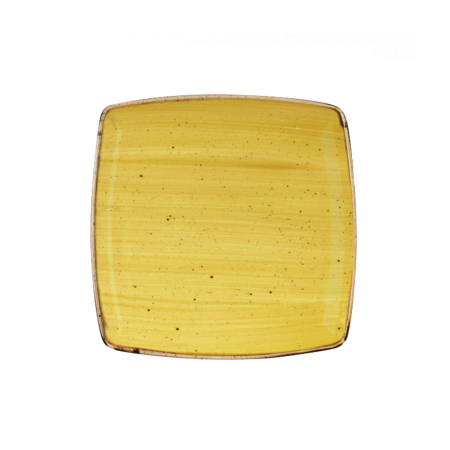Piatto Quadrato Stonecast Churchill 26,8 cm Senape | DAC Forniture
