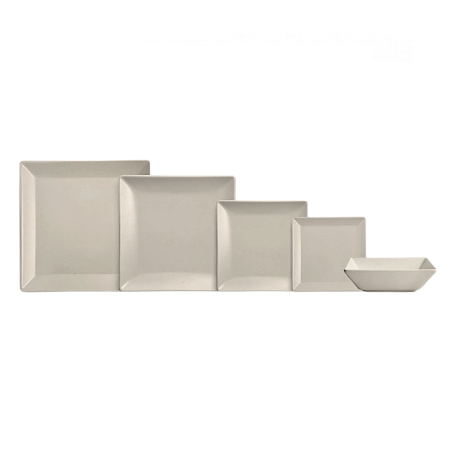 Stoneware Piatto Fondo Quadrato 17x17 cm | DAC Forniture