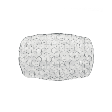 Vassoio Rettangolare Vetro 25,5x17,5 Cubik | DAC Forniture