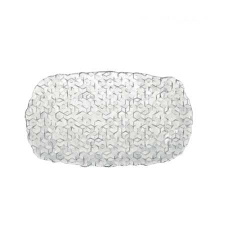 Vassoio Rettangolare Vetro 37x23,5 Cubik | DAC Forniture