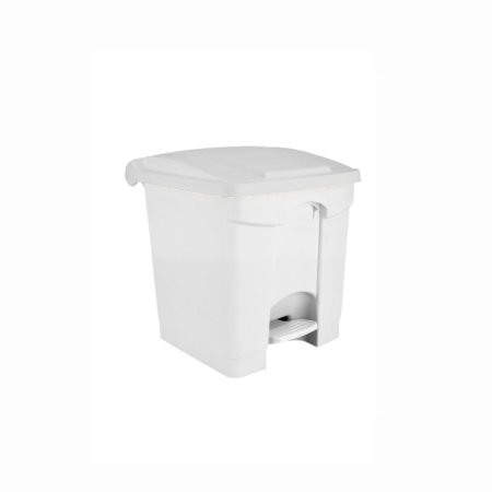 Contenitore a pedale con coperchio Bianco 30 Lt