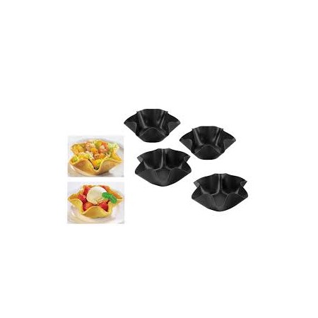 4 stampi canestrini teflon 17 cm