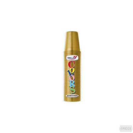 Bicchieri Oro 200cc Monouso – 50 Pezzi | Pratici per Feste ed Eventi