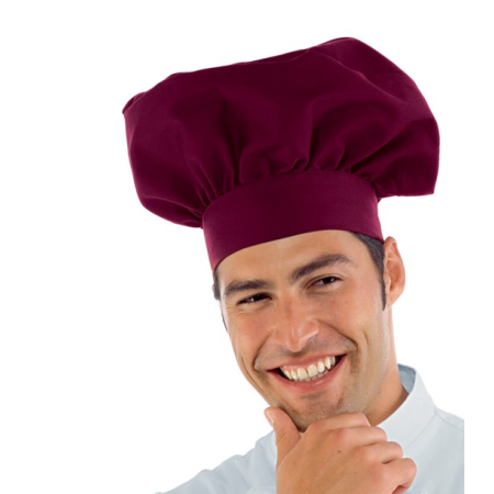 Cappello cuoco bordeaux taglia unica Isacco